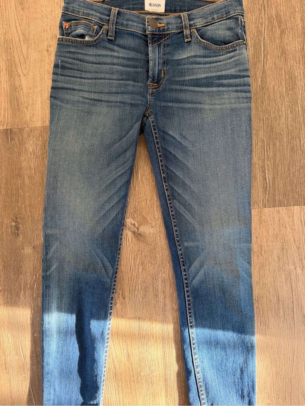 Hudson Jeans Women Skinny Jeans in Faded Blue Denim